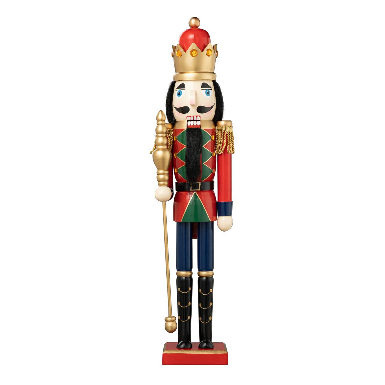 Glitzhome® 24" Wooden Christmas King Nutcracker